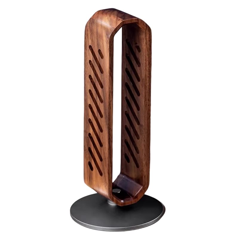 FFYY-Rotating Walnut Wooden He - Headphone Stand Desk ulasan dan harga